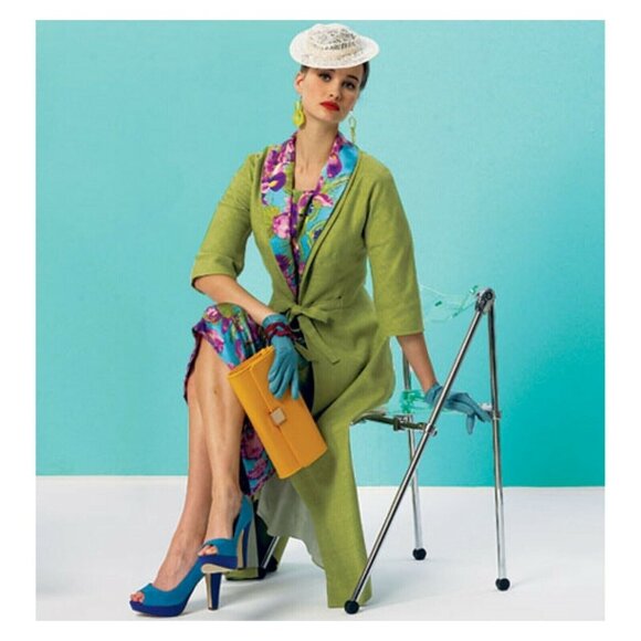 Vogue V8875 Misses 8 to 16 Circa 1955 Fitted Dress and Coat UNCUT Sewing Pattern - Picture 4 of 6